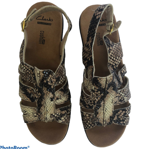 Clarks Collection Women’s Soft Cushion Slingback w/ Wedge Sandals Size 7 NWOB - Picture 4 of 9